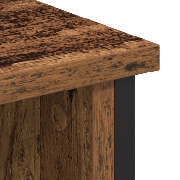 vidaXL Ντουλάπι τηλεόρασης παλιού ξύλου 100x35x45cm Κατασκευασμένο από ξύλο και χάλυβα