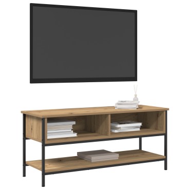 vidaXL Ντουλάπι τηλεόρασης Artisan Oak 100x35x45cm Επεξεργασμένο ξύλο και μέταλλο
