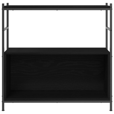 vidaXL Βιβλιοθήκη Μαύρη Δρυς 80x30x78,5cm Κατασκευασμένο Ξύλο 1 τεμ.