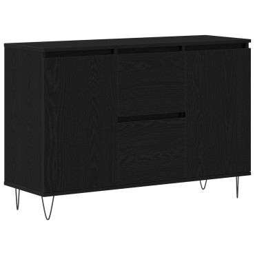 vidaXL Μπουφέ Μαύρο Δρυς 101,5x35x70cm Επεξεργασμένο Ξύλο 1 τεμ.