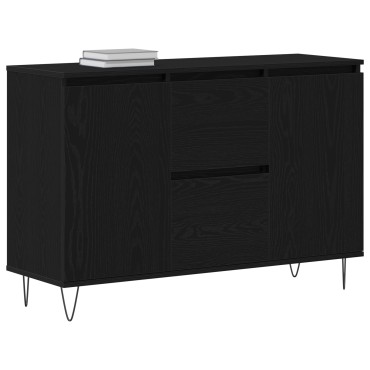 vidaXL Μπουφέ Μαύρο Δρυς 101,5x35x70cm Επεξεργασμένο Ξύλο 1 τεμ.