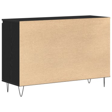 vidaXL Μπουφέ Μαύρο Δρυς 101,5x35x70cm Επεξεργασμένο Ξύλο 1 τεμ.