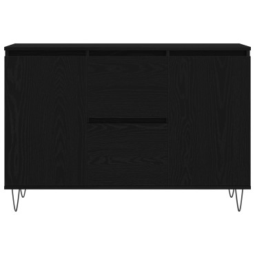 vidaXL Μπουφέ Μαύρο Δρυς 101,5x35x70cm Επεξεργασμένο Ξύλο 1 τεμ.