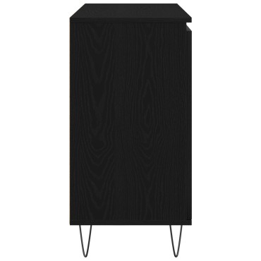 vidaXL Μπουφέ Μαύρο Δρυς 101,5x35x70cm Επεξεργασμένο Ξύλο 1 τεμ.