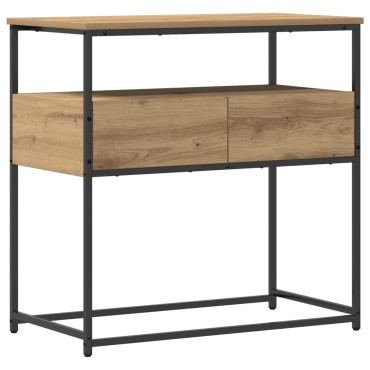 vidaXL Τραπέζι Σαλονιού Artisan Oak 75x40x75cm Επεξεργασμένο Ξύλο και Χάλυβας 1 τεμ.