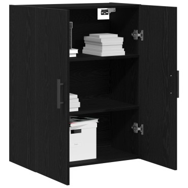 vidaXL Τοίχου Ντουλάπι Μαύρο Δρυς 69,5x34x90cm Κατασκευασμένο Ξύλο 1 τεμ.