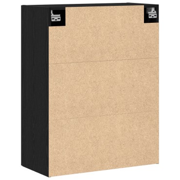 vidaXL Τοίχου Ντουλάπι Μαύρο Δρυς 69,5x34x90cm Κατασκευασμένο Ξύλο 1 τεμ.