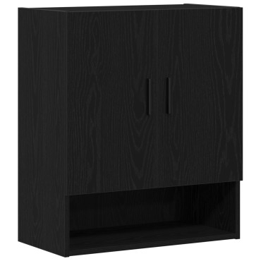 vidaXL Ντουλάπα Τοίχου Μαύρη Δρυς 60x31x70cm Επεξεργασμένο Ξύλο 1 τεμ.