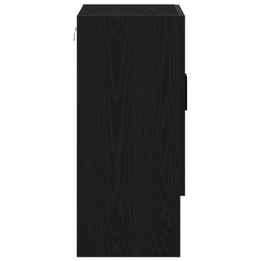 vidaXL Ντουλάπα Τοίχου Μαύρη Δρυς 60x31x70cm Επεξεργασμένο Ξύλο 1 τεμ.