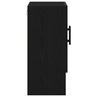 vidaXL Ντουλάπα τοίχου 60x31x70cm Επεξεργασμένο Ξύλο Μαύρη Οξυά 1 τεμ.