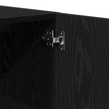 vidaXL Ντουλάπι Τοίχου Μαύρο Βακέτα 60x31x60cm Επεξεργασμένο Ξύλο 1 τεμ.