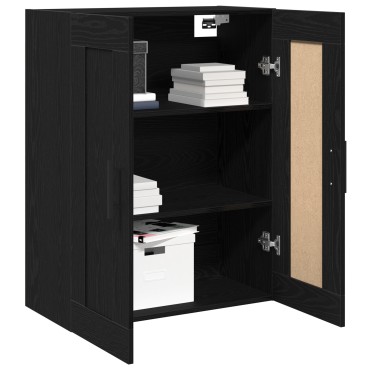 vidaXL Τοίχου Ντουλάπα Μαύρη Δρυς 69,5x34x90cm Επεξεργασμένο Ξύλο 1 τεμ.