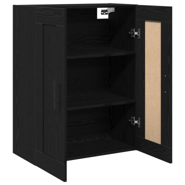 vidaXL Τοίχου Ντουλάπα Μαύρη Δρυς 69,5x34x90cm Επεξεργασμένο Ξύλο 1 τεμ.