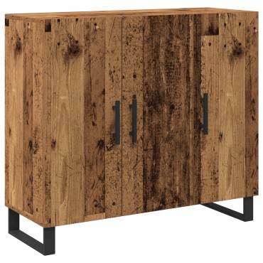 vidaXL Μπουφές με 3 Πόρτες Παλιού Ξύλου 90x34x80cm Σαθρού Ξύλου 1 τεμ.