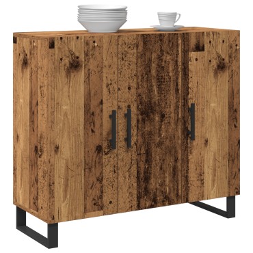 vidaXL Μπουφές με 3 Πόρτες Παλιού Ξύλου 90x34x80cm Σαθρού Ξύλου 1 τεμ.