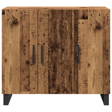 vidaXL Μπουφές με 3 Πόρτες Παλιού Ξύλου 90x34x80cm Σαθρού Ξύλου 1 τεμ.