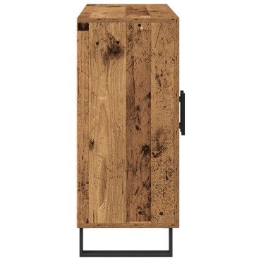 vidaXL Μπουφές με 3 Πόρτες Παλιού Ξύλου 90x34x80cm Σαθρού Ξύλου 1 τεμ.