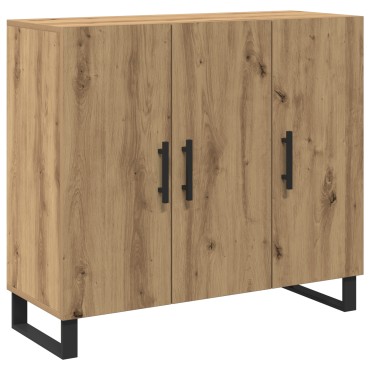 vidaXL Μπουφές με 3 Πόρτες από Καρυδιά 90x34x80cm Επεξεργασμένο Ξύλο 1 τεμ.