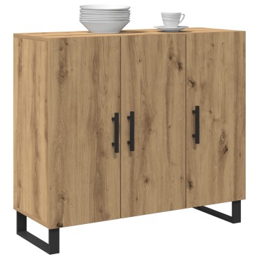 vidaXL Μπουφές με 3 Πόρτες από Καρυδιά 90x34x80cm Επεξεργασμένο Ξύλο 1 τεμ.