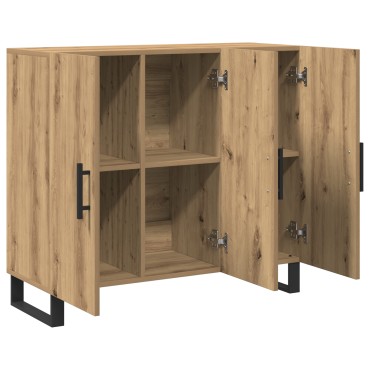 vidaXL Μπουφές με 3 Πόρτες από Καρυδιά 90x34x80cm Επεξεργασμένο Ξύλο 1 τεμ.