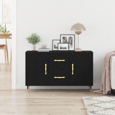 vidaXL Μπουφές Μαύρη Δρυς 100x36x60cm Επεξεργασμένο Ξύλο 1 τεμ.