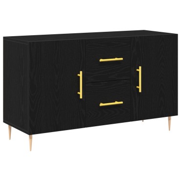 vidaXL Κονσόλα Μαύρη Δρυς 100x36x60cm Κατασκευασμένο Ξύλο 1 τεμ.