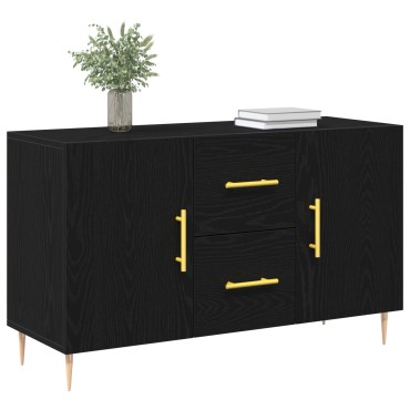 vidaXL Κονσόλα Μαύρη Δρυς 100x36x60cm Κατασκευασμένο Ξύλο 1 τεμ.