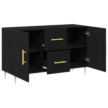 vidaXL Κονσόλα Μαύρη Δρυς 100x36x60cm Κατασκευασμένο Ξύλο 1 τεμ.