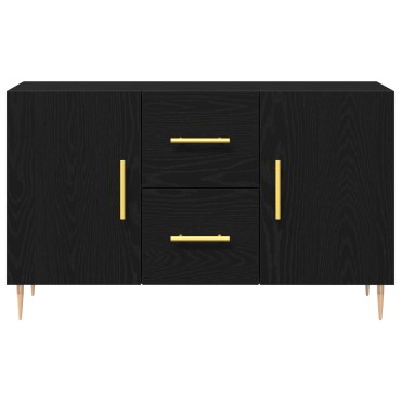 vidaXL Κονσόλα Μαύρη Δρυς 100x36x60cm Κατασκευασμένο Ξύλο 1 τεμ.