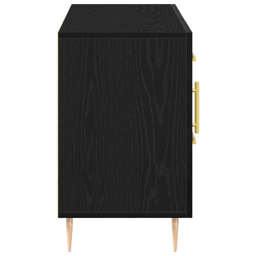 vidaXL Κονσόλα Μαύρη Δρυς 100x36x60cm Κατασκευασμένο Ξύλο 1 τεμ.