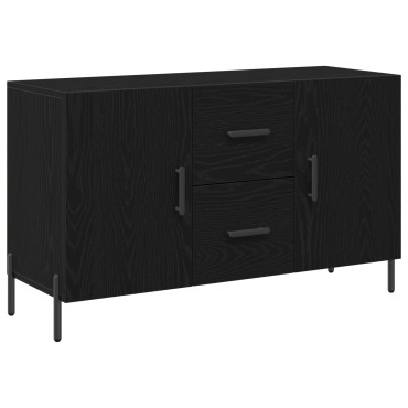 vidaXL Μπουφές Μαύρο Δρυς 100x36x60cm Συγκροτημένο Ξύλο 1 τεμ.