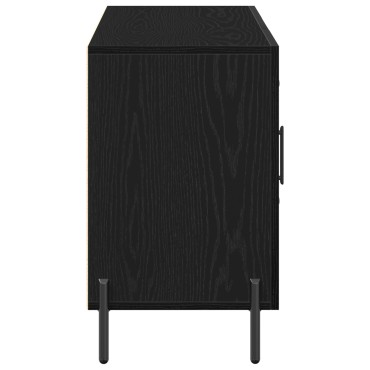 vidaXL Μπουφές Μαύρο Δρυς 100x36x60cm Συγκροτημένο Ξύλο 1 τεμ.