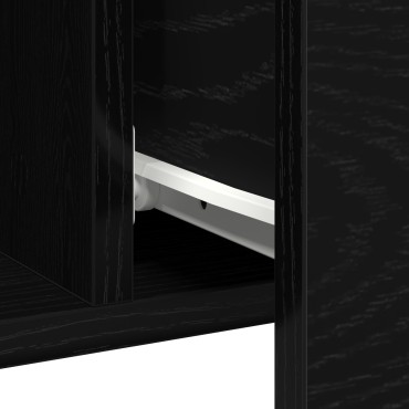vidaXL Μπουφές Μαύρο Δρυς 100x36x60cm Συγκροτημένο Ξύλο 1 τεμ.