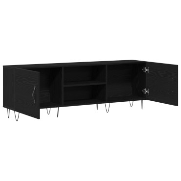 vidaXL Μονάδα τηλεόρασης Μαύρο Δρυς 150x30x50cm Επεξεργασμένο ξύλο