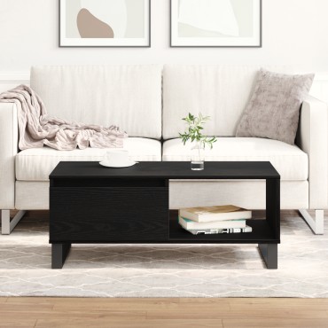 vidaXL Τραπέζι Καφέ Μαύρο Δρυς 90x50x36,5cm Επεξεργασμένο ξύλο 1 τεμ.