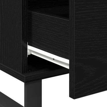 vidaXL Τραπέζι Καφέ Μαύρο Δρυς 90x50x36,5cm Επεξεργασμένο ξύλο 1 τεμ.