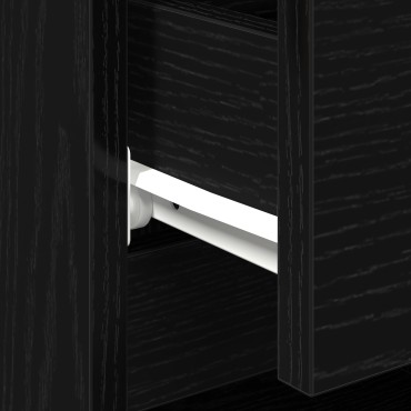 vidaXL Κομοδίνο Μαύρο Δρυς 40x35x50cm Επεξεργασμένο ξύλο 1 τεμ.