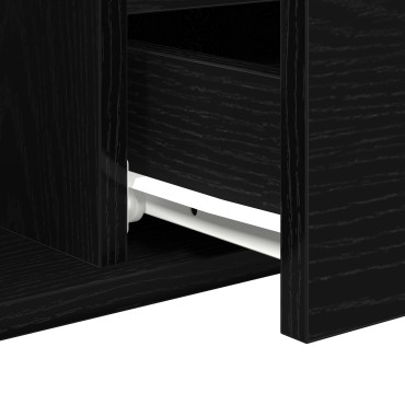 vidaXL Τραπέζι Σαλονιού Μαύρο Καπλαμά 90x49x45cm Επεξεργασμένου Ξύλου 1 τεμ.