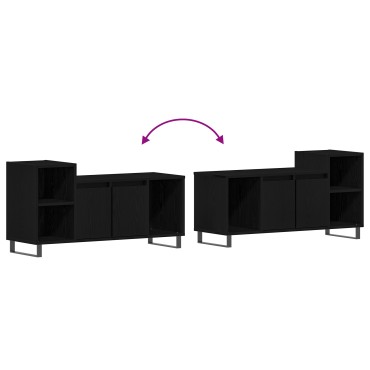 vidaXL Κάσκα Τηλεόρασης Μαύρο Δρυς 100x35x55cm Επεξεργασμένο Ξύλο