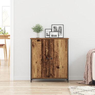 vidaXL Μπουφές Παλιό Ξύλο 70x30x80cm Κατασκευασμένο Ξύλο και Χάλυβας 1 τεμ.