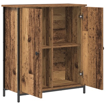vidaXL Μπουφές Παλιό Ξύλο 70x30x80cm Κατασκευασμένο Ξύλο και Χάλυβας 1 τεμ.