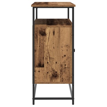 vidaXL Μπουφές Παλιού Ξύλου 100x35x80cm Κατασκευασμένο από MDF και Ψηλό Μέταλλο 1 τεμ.