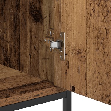 vidaXL Μπουφές Παλιού Ξύλου 100x35x80cm Κατασκευασμένο από MDF και Ψηλό Μέταλλο 1 τεμ.