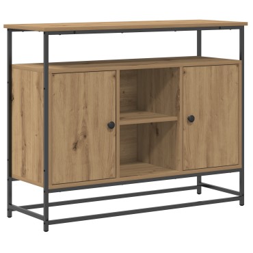 vidaXL Κονσόλα Artisan Oak 100x35x80cm Κατασκευασμένο ξύλο και Ατσάλι 1 τεμ.