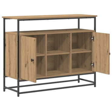 vidaXL Κονσόλα Artisan Oak 100x35x80cm Κατασκευασμένο ξύλο και Ατσάλι 1 τεμ.