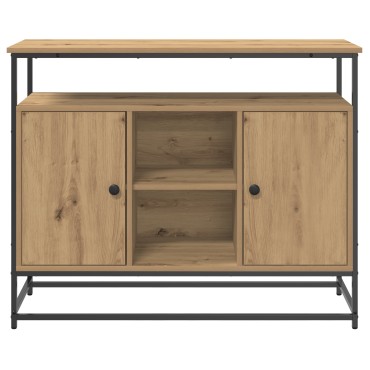 vidaXL Κονσόλα Artisan Oak 100x35x80cm Κατασκευασμένο ξύλο και Ατσάλι 1 τεμ.