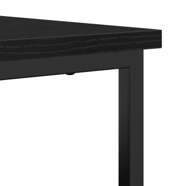 vidaXL Μπουφές Μαύρο Δρυς 100x35x80cm Επεξεργασμένο Ξύλο και Ατσάλι 1 τεμ.