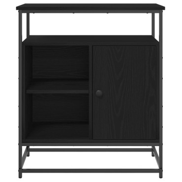 vidaXL Μπουφές Μαύρο Δρυς 69x35x80cm Κατασκευασμένο από Ξύλο και Ατσάλι 1 τεμ.