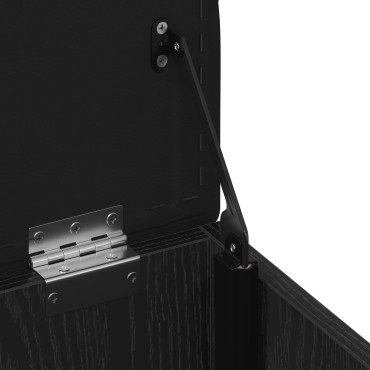 vidaXL Παγκάκι Αποθήκευσης Μαύρος Δρυός 42x42x45cm Μασίφ Ξύλο 1 τεμ.