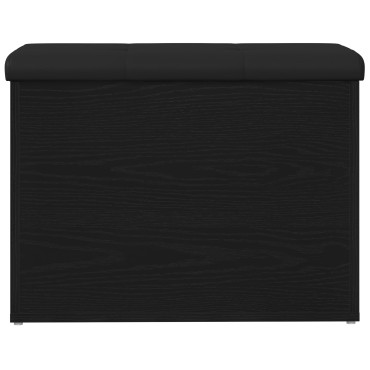 vidaXL Παγκάκι αποθήκευσης Μαύρο Δρυς 60x40x45cm Επεξεργασμένο Ξύλο 1 τεμ.